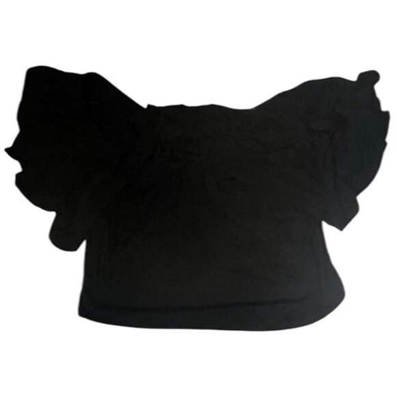Y2K Toto Collection Black Crop Top Womens 3X Plus Size Cropped Asymmetrical - Picture 3 of 7